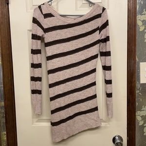 Heart N Crush asymmetrical striped beautiful sweater